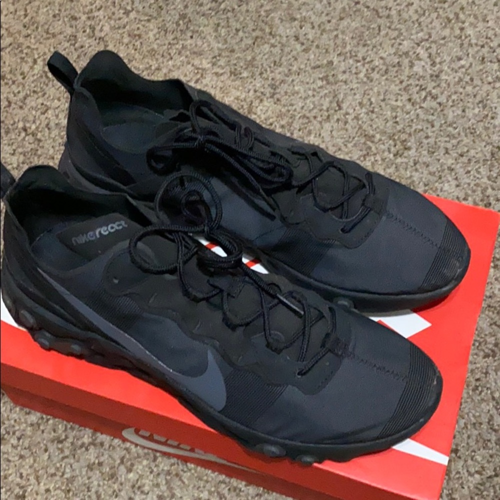 Nike React Element 55 “Triple Black”